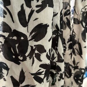 Black and White floral thin Scarf - j crew